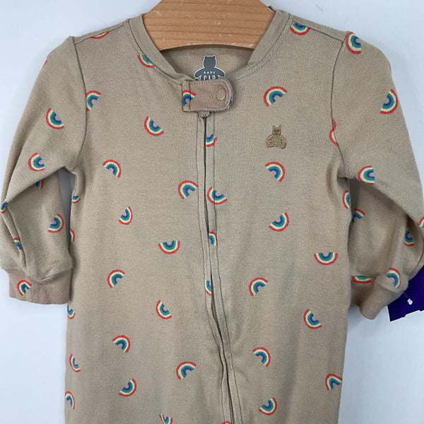Size 3-6m: Gap Tan Rainbow Print 1pc Footy PJs