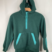 Size 10 (140): Hanna Andersson Green Cozy Zip-Up Hoodie