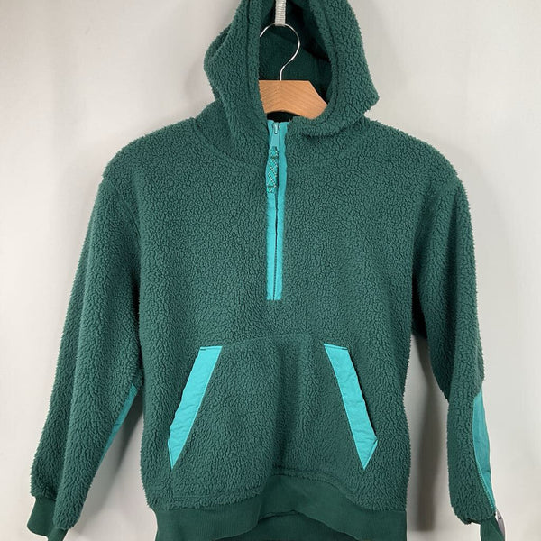 Size 10 (140): Hanna Andersson Green Cozy Zip-Up Hoodie