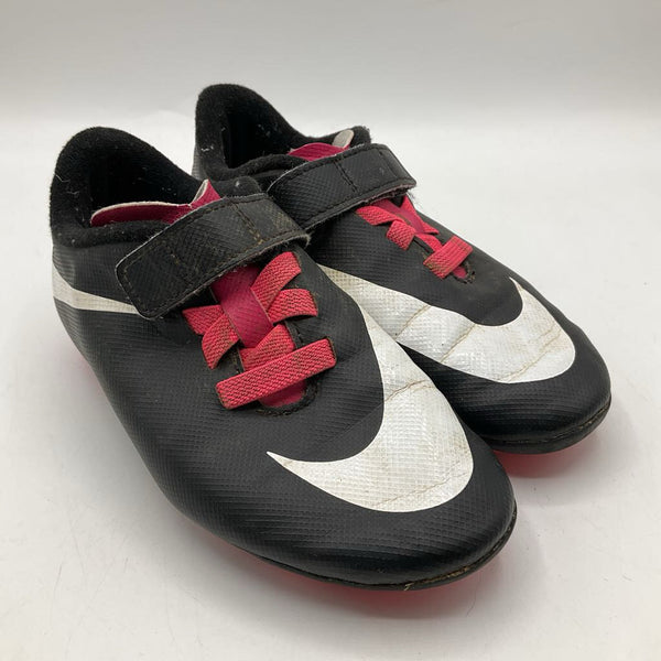 Size 11: Nike Black/White/Pink Velcro Strap Soccer Cleats
