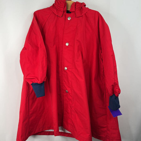Size 4-5: Red Button-Up Long Rain Coat