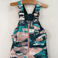Size 3: Columbia Blue/Pink Snow Bib