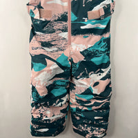 Size 3: Columbia Blue/Pink Snow Bib