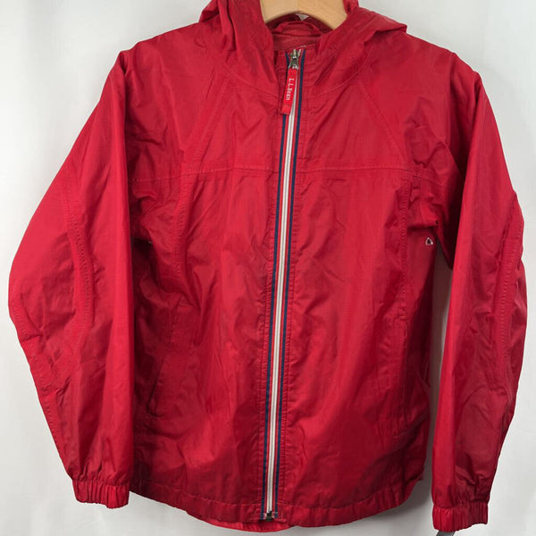 Size 10: L.L. Bean Red Zip Up Rain Jacket