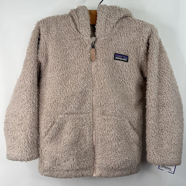 Size 4: Patagonia Beige Fleece Jacket w/ Bear Ears