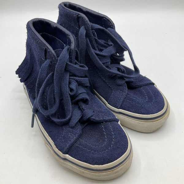 Size 11.5: Vans Blue Suede Tassel Lace Up High Top Sneakers