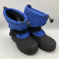 Size 4: Northside Blue/Back Velcro Strap Toggle Snow Boots