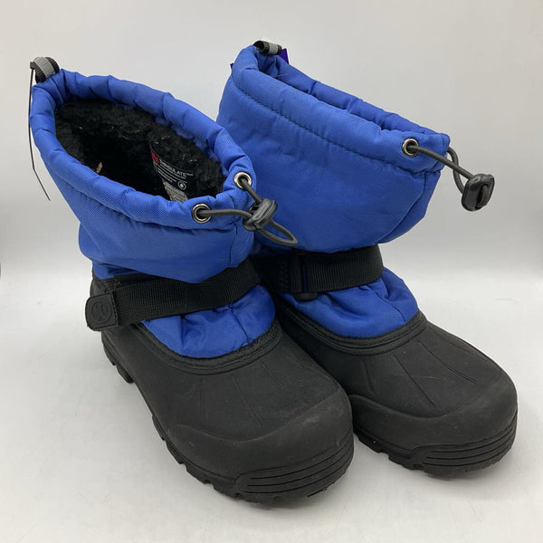 Size 4: Northside Blue/Back Velcro Strap Toggle Snow Boots