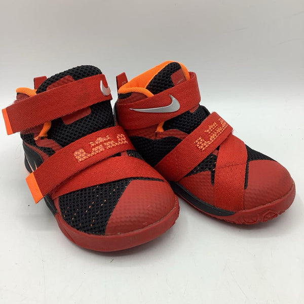 Size 6: Nike Red/Black Velcro Strap Sneakers