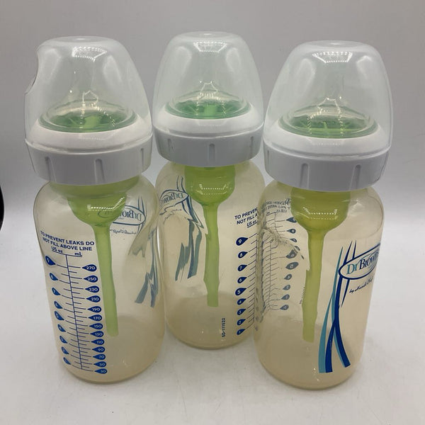 Dr.Browns 9oz Plastic 3pc Bottles