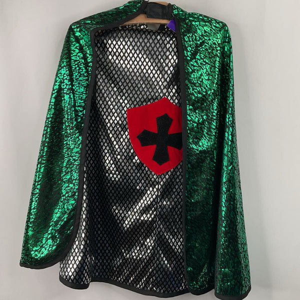 Size 3-4: Great Pretenders Green/Silver Dragon/Knight Cloak
