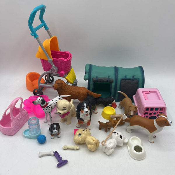 Gallon Bag Of Assorted Dog Figures & Accessories