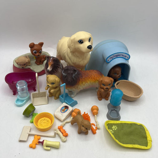 Gallon Bag Of Assorted Dog Figures & Accessories