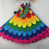 OS Rainbow Peacock Wings & Mask 2pc Set