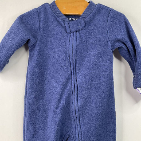Size 3m: Carter's Blue Fleece 1pc PJS