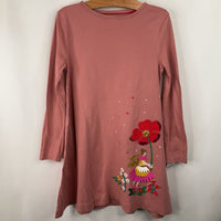 Size 6: Mini Boden Mauve Fairy Flower Long Sleeve Dress
