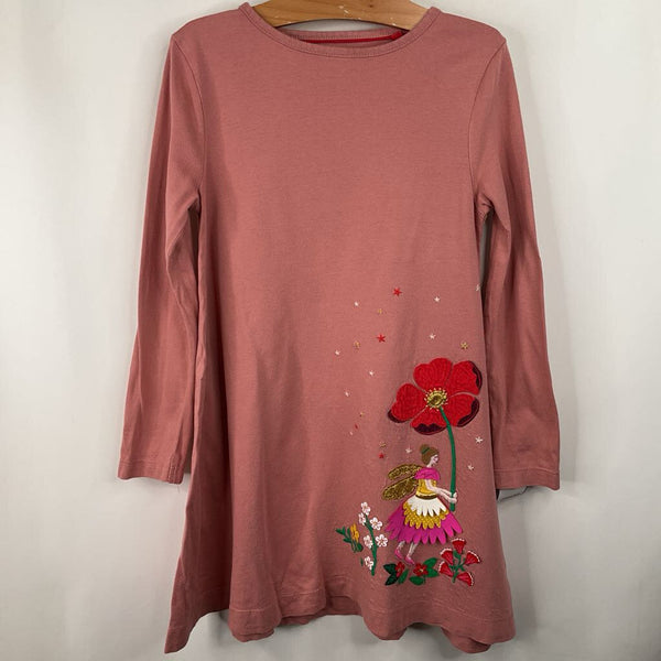 Size 6: Mini Boden Mauve Fairy Flower Long Sleeve Dress