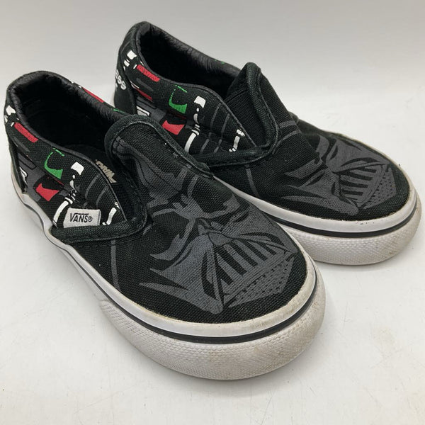 Size 6: Vans Black/White Star Wars Slip-on Sneakers