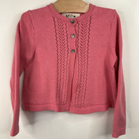 Size 4-5: Mini Boden Pink Knitted Button-Up Cardigan