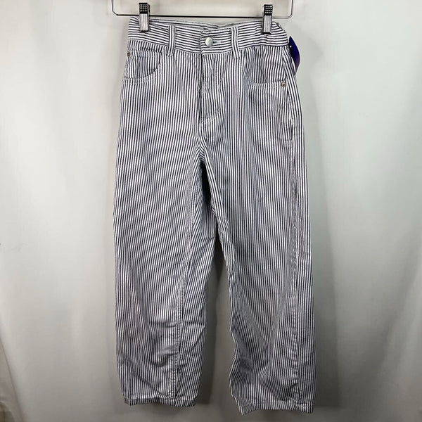 Size 10: Zara White/Black Striped Jeans