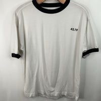 Size 13-14: Zara White/Black "43.19" T-Shirt