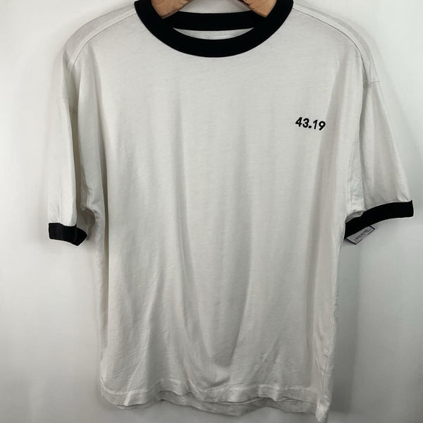 Size 13-14: Zara White/Black "43.19" T-Shirt