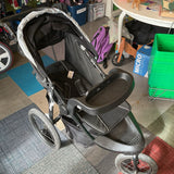 Jeep Hydro Sport Plus Jogging Stroller w/ Car Seat Adaptors & Cup Holder