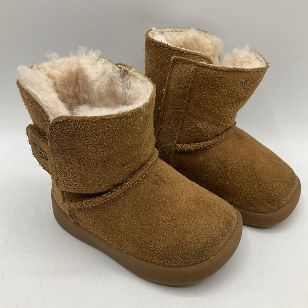 Size 2: Ugg Brown Suede Fleece Lined Boots