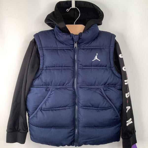 Size 6-7 Nike Quilted Vest Cut Zip-Up Hoodie