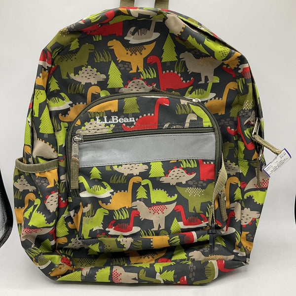 L.L. Bean Green/Colorful Dinosaur Backpack -REDUCED