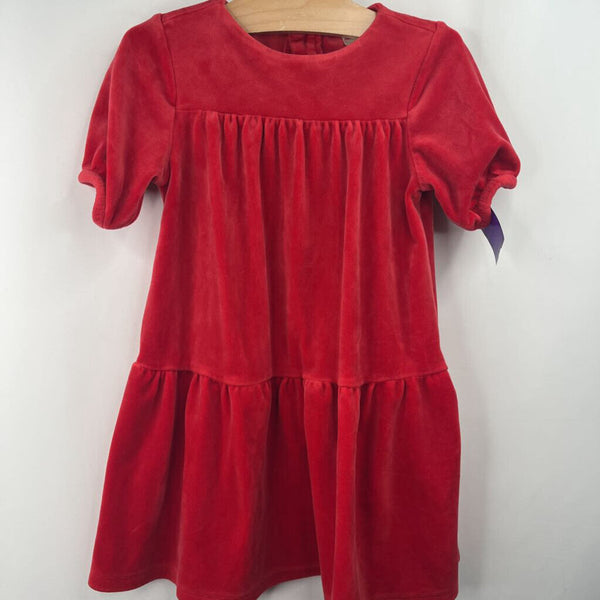 Size 4 (100): Hanna Andersson Red Velour Dress