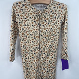 Size 6-12m: Brave Little Ones Beige/Multi Floral Zip Up 1pc PJs