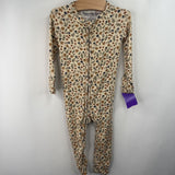 Size 6-12m: Brave Little Ones Beige/Multi Floral Zip Up 1pc PJs