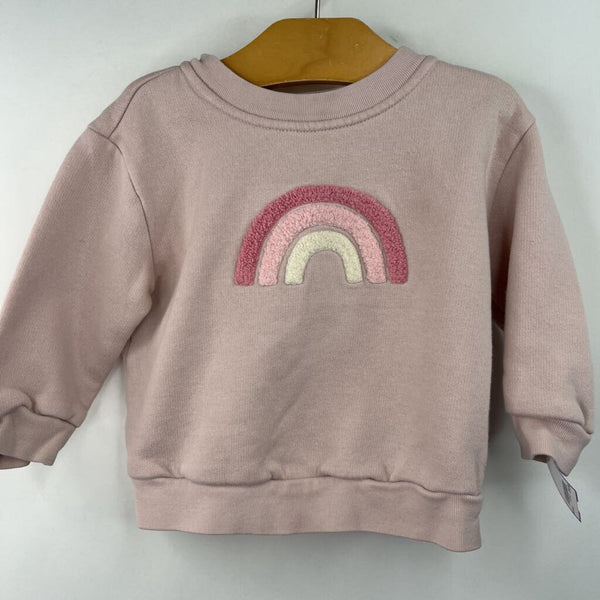 Size 12-18m: GAP Pink Rainbow Applique Sweatshirt