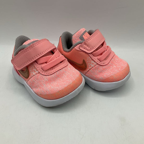 Size 2: Nike Pink Velcro Strap Sneakers