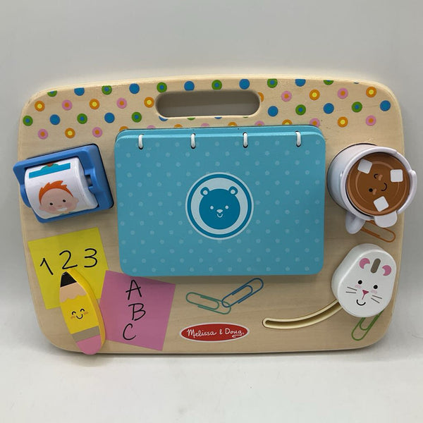 Melissa & Doug Wooden Work & Play Desktop Activity Board