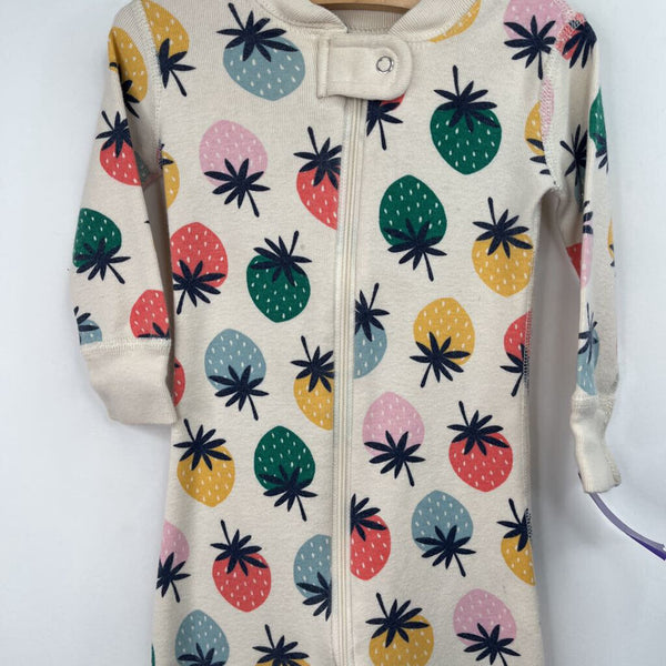 Size 6-12m (70): Hanna Andersson White/Colorful Strawberries 1pc PJs