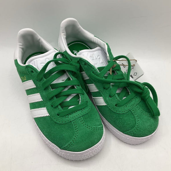 Size 11: Adidas White/Green Lace-Up Sneakers- NEW W/Tag
