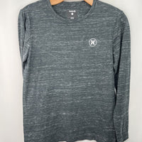 Size 14-16: Hurley Grey Heathered Long Sleeve Shirt