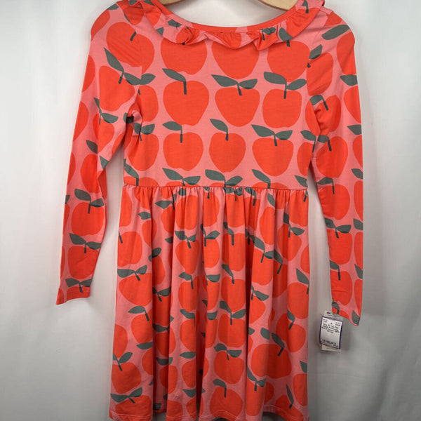 Size 12: Tea Pink Apple Print Long Sleeve Dress- NEW W/Tag