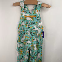 Size 18m: Little Piccolo Blue Unicorn Print Overalls