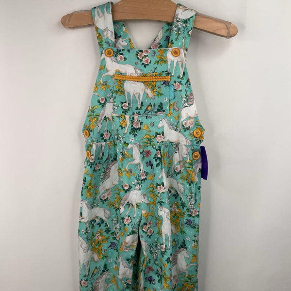 Size 18m: Little Piccolo Blue Unicorn Print Overalls