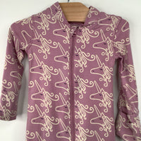 Size 0-3m (50): Hanna Andersson Purple/Creme Unicorn 1pc PJs