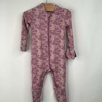 Size 0-3m (50): Hanna Andersson Purple/Creme Unicorn 1pc PJs