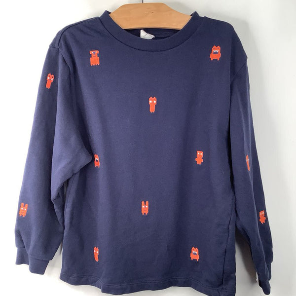 Size 6-8: Dark Blue/Orange Monster Sweater
