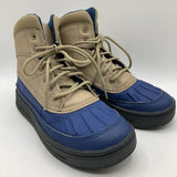 Size 4.5Y: Nike ACG Tan/Blue Lace-Up Rain Boot