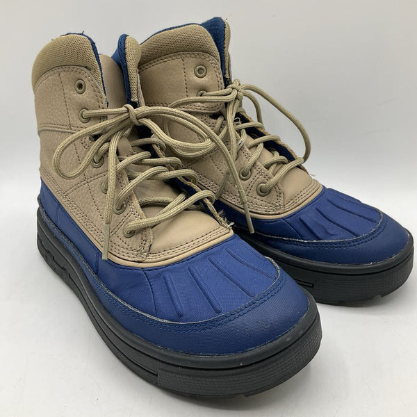 Size 4.5Y: Nike ACG Tan/Blue Lace-Up Rain Boot