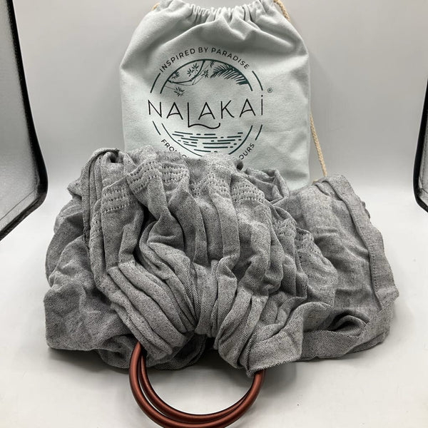 Nalakai Grey Baby Carrier Wrap w/ Bag