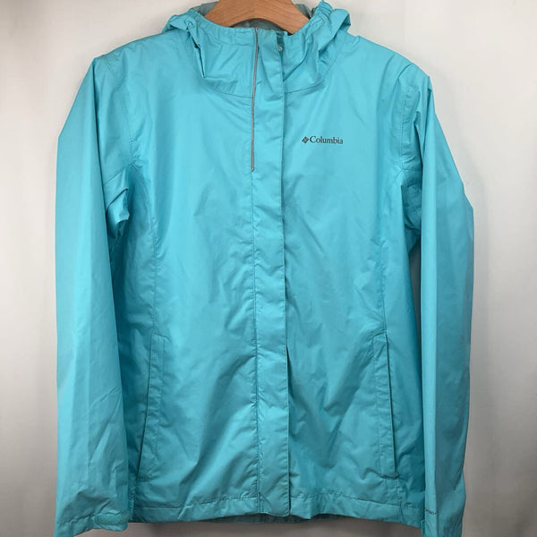 Size 14-16: Columbia Light Blue Rain Coat