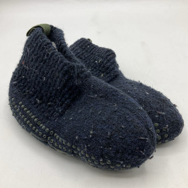 Size 8-10: Bombas Dark Blue Knitted Grippy Slipper Socks